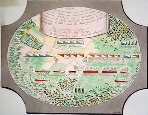 Diagramme des lignes de combat de la bataille de Camden, en Caroline du Sud, le 16 août