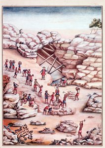 Exploitation de diamants dans une mine au Brésil