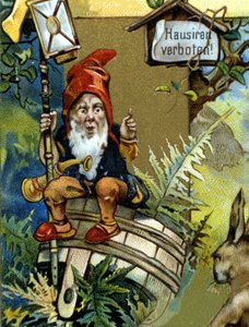 Lutin avec lanterne - Unknown artist