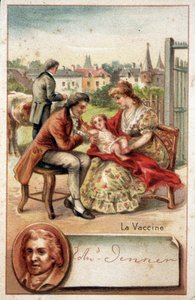 Edward Jenner (1749-1823), médecin anglais, inocule un enfant avec le virus de la variole en 1796