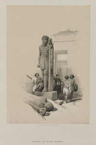 Égypte et Nubie, Volume II : Colosse devant le temple à Wady Saboua, Nubie