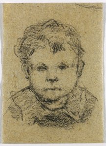 Emil Gauguin enfant, portant une chemise à col - Unknown artist