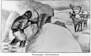 Esquimau chassant le gibier avec un arc - Ervin Astrup, North Blandt Polens Naboer Kistriana - Unknown artist