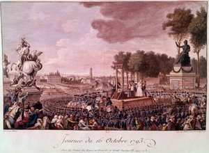 Exécution de Marie-Antoinette: la reine Marie-Antoinette sur l