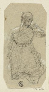 Femme agenouillée, vue de derrière