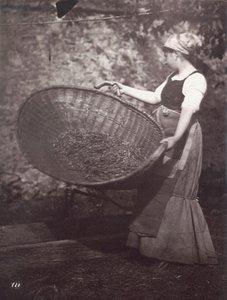 [Paysanne avec un panier à vanner] - Unknown artist