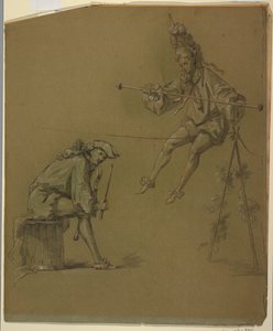 Études de figures pour un design de couvercle de clavecin