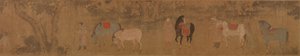 Figures et chevaux dans le paysage