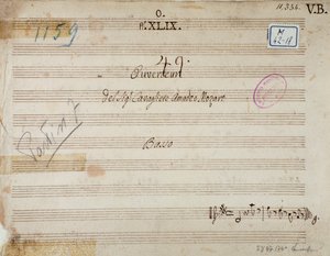 Première page de Mithridate, roi du Pont, opéra de Mozart (1770)