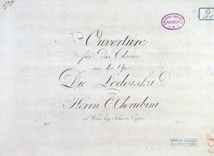Première page de la partition musicale de l