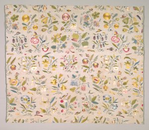 Panneau floral, probablement d