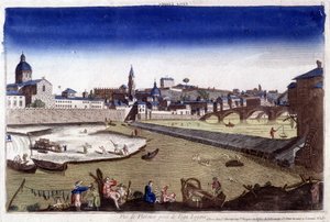 Florence et le fleuve Arno au XVIIIe siècle. - Unknown artist