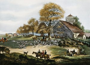 Chasse au renard dans le Surrey, Grande-Bretagne