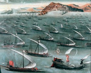 Flotte française au large de la ville de Gênes - Unknown artist