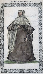 Femme française en tenue de deuil - dans « Habits et effigies » par Jean Sulperius