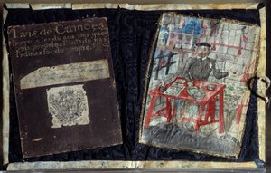 Frontispice de la collection de poèmes du poète portugais Luis Vaz de Camoes, connu sous le nom de Camoens (1525-1580) - Unknown artist