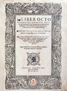 Frontispice du Liber octo missarum (1541)