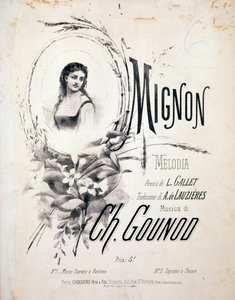 Frontispice de Mignon, mélodie de Charles Gounod (XIXe siècle)