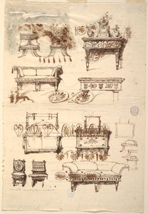 Dessins de meubles - Unknown artist