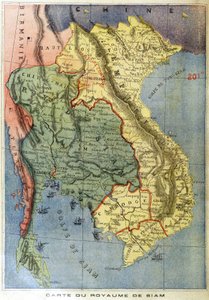 Carte géographique du royaume de Siam - dans « Le Petit Journal » - Unknown artist