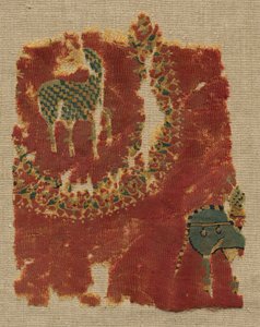 Suspension avec rondeau feuillagé et cavalier - Unknown artist