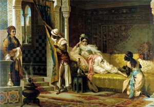 Harem. Chromolithographie du XIXe siècle - Unknown artist