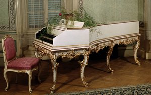 Clavecin du compositeur autrichien Wolfgang Amadeus Mozart (1756-1791)