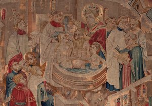Histoire de Saint Piat et Saint Éleuthère, Scène 6 (détail). Scène de baptême. - Unknown artist