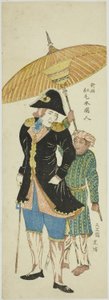 Le hollandais en tenue du XVIIIe siècle 新彫紅毛本国人 (Shincho koumou hongo kujin)