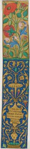 Bordure enluminée avec Flore et Grotesques d