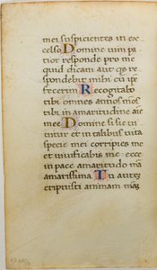 Feuille de manuscrit enluminée