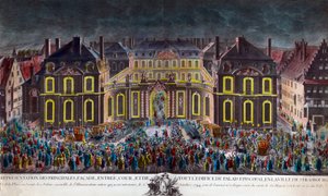 Illuminations du palais épiscopal de Strasbourg lors du séjour de Louis XV en convalescence le 5 octobre 1744