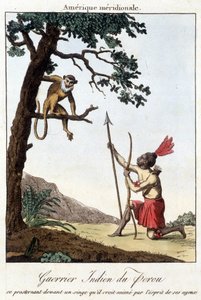 Guerrier indien du Pérou (Inca) - gravure