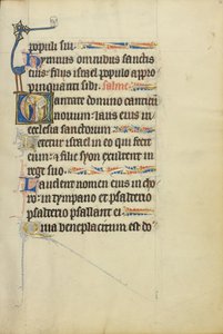 Initiale C : Deux clercs chantant