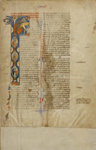 Initial F : Saints Jérôme, Pierre, Paul et Dominique - Unknown artist