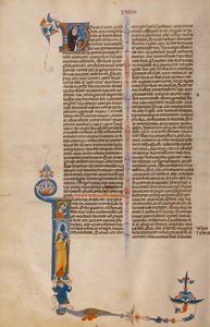 Initiale I : Saint Jacques avec le Christ au-dessus - Unknown artist