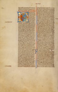 Initiale O : Dieu parle à un prophète - Unknown artist