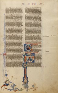 Initial P : Saint Paul donne une lettre à un messager - Unknown artist