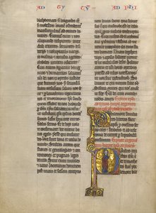 Initial P : Saint Paul avec un livre - Unknown artist