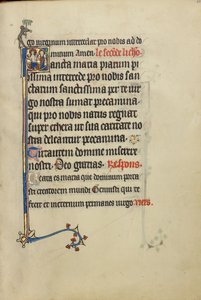 Initiale S : La Vierge Marie et le Christ montrant ses blessures