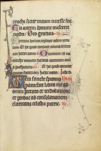 Initial V : Un saint homme et une sainte femme en conversation - Unknown artist
