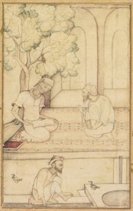Kabir et deux disciples sur une terrasse (recto)