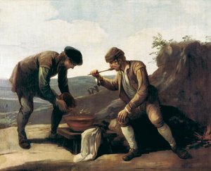 La Sopa Boba ou le petit-déjeuner, peinture anonyme du 18e siècle. Madrid. Fondation Lazaro Galdiano