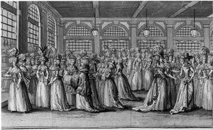 La colonnade - dans « Les filles du Palais royal », frontispice, vol. III, éd. Londres