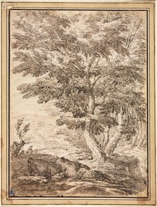 Paysage avec groupe d