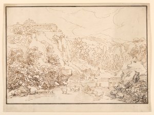 Paysage avec vaches