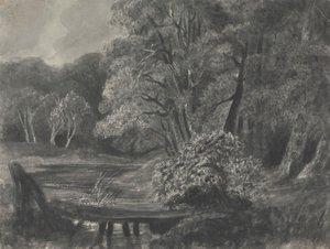Paysage avec étang - Unknown artist