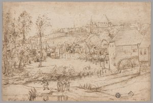 Paysage avec Rivière et Moulin