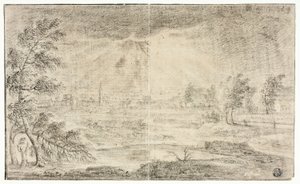 Paysage avec village