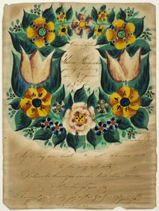 Lettre de félicitations à Karna Martensdottir - Unknown artist